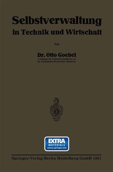 Produktbild: Selbstverwaltung in Technik und Wirtschaft