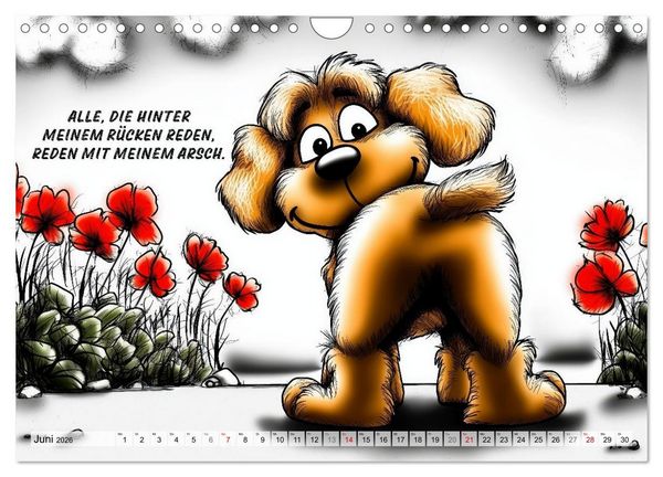Produktbild: Hundespr&uuml;che (Wandkalender 2026 DIN A4 quer), CALVENDO Monatskalender