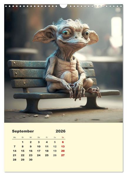 Produktbild: Kleine Gangster. Lustige Monster im Alltag (Wandkalender 2026 DIN A3 hoch), CALVENDO Monatskalender
