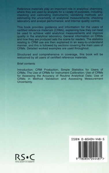 Produktbild: Applications of Reference Materials in Analytical Chemistry