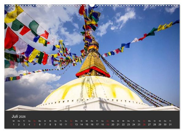 Produktbild: Nepal 2026 - Dem Himmel so nah (Wandkalender 2026 DIN A2 quer), CALVENDO Monatskalender