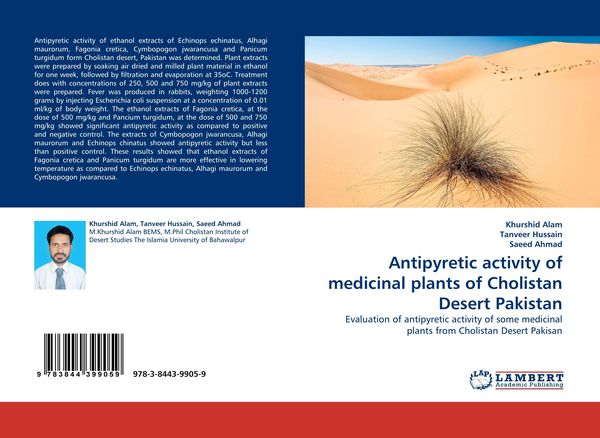 Produktbild: Antipyretic activity of medicinal plants of Cholistan Desert Pakistan
