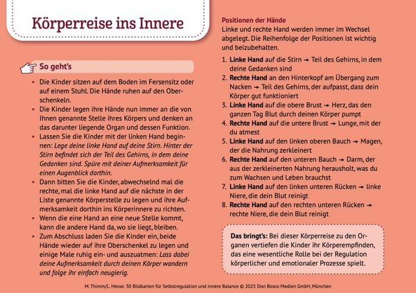 Produktbild: 30 Bildkarten f&uuml;r Selbstregulation und innere Balance