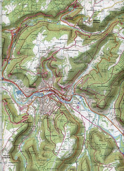Produktbild: Ornans - Source de la Loue 1:25 000
