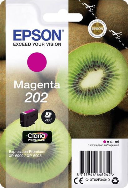 Epson Druckerpatrone T02F3, 202 Original Magenta C13T02F34010