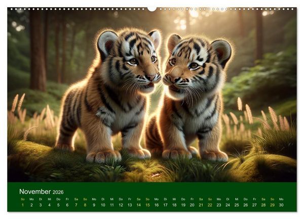 Produktbild: Majest&auml;tische Tiger (Wandkalender 2026 DIN A2 quer), CALVENDO Monatskalender