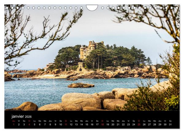 Produktbild: Normandie et Bretagne (Calendrier mural 2026 DIN A4 vertical), CALVENDO calendrier mensuel