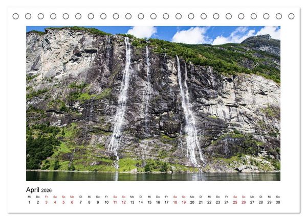 Produktbild: Norwegen - Faszinierende Welt der Fjorde (Tischkalender 2026 DIN A5 quer), CALVENDO Monatskalender