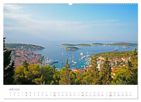 Produktbild: Kroatische Adriak&uuml;ste (hochwertiger Premium Wandkalender 2026 DIN A2 quer), Kunstdruck in Hochglanz