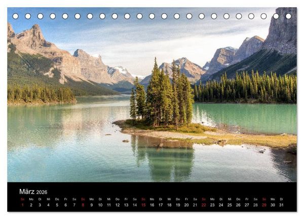 Produktbild: Die Landschaften Nordamerikas (Tischkalender 2026 DIN A5 quer), CALVENDO Monatskalender
