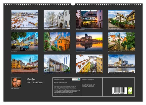 Produktbild: Mei&szlig;en Impressionen (hochwertiger Premium Wandkalender 2027 DIN A2 quer), Kunstdruck in Hochglanz