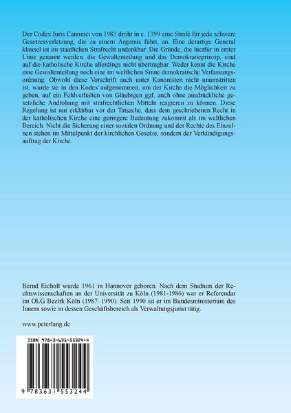 Produktbild: Geltung und Durchbrechungen des Grundsatzes «Nullum crimen nulla poena sine lege» im kanonischen Recht, insbesondere in c. 1399 CIC/1983