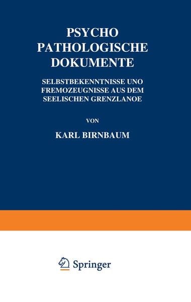 Produktbild: Psychopathologische Dokumente