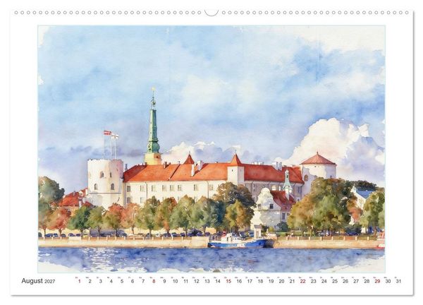 Produktbild: Hauptstadtreise durch's Baltikum (Wandkalender 2027 DIN A2 quer), CALVENDO Monatskalender