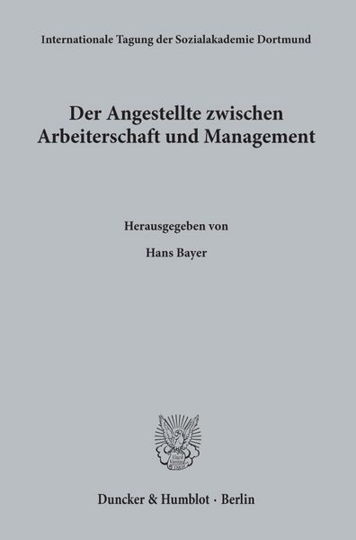 Produktbild: Der Angestellte zwischen Arbeiterschaft und Management.
