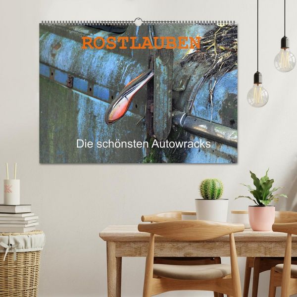 Produktbild: ROSTLAUBEN Die sch&ouml;nsten Autowracks (Wandkalender 2026 DIN A2 quer), CALVENDO Monatskalender