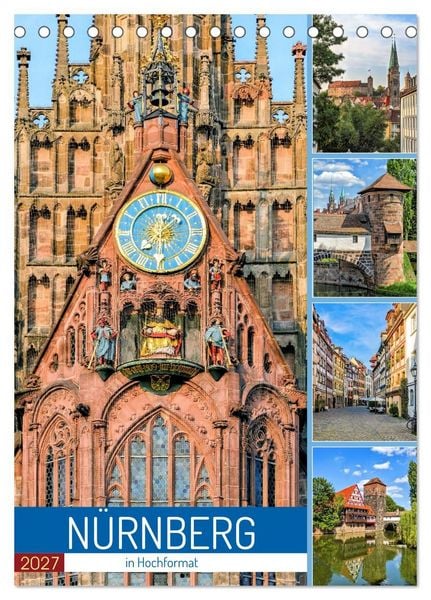 Produktbild: N&uuml;rnberg in Hochformat (Tischkalender 2027 DIN A5 hoch), CALVENDO Monatskalender