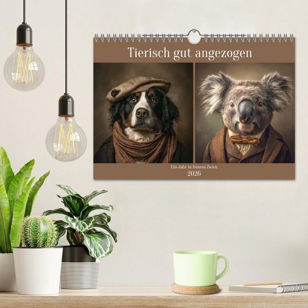 Produktbild: Tierisch gut angezogen (Wandkalender 2026 DIN A4 quer), CALVENDO Monatskalender