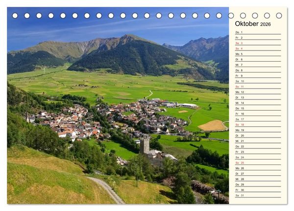 Produktbild: Vinschgau - Die Sonnenseite S&uuml;dtirols (Tischkalender 2026 DIN A5 quer), CALVENDO Monatskalender