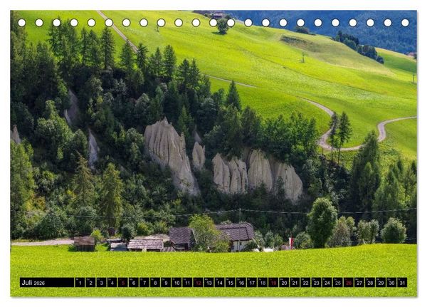 Produktbild: Pustertal - Das gr&uuml;ne Tal S&uuml;dtirols (Tischkalender 2026 DIN A5 quer), CALVENDO Monatskalender