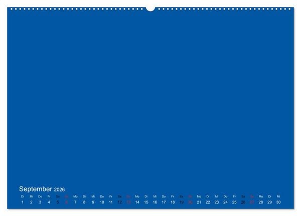Produktbild: Bastelkalender - Blau (Wandkalender 2026 DIN A2 quer), CALVENDO Monatskalender