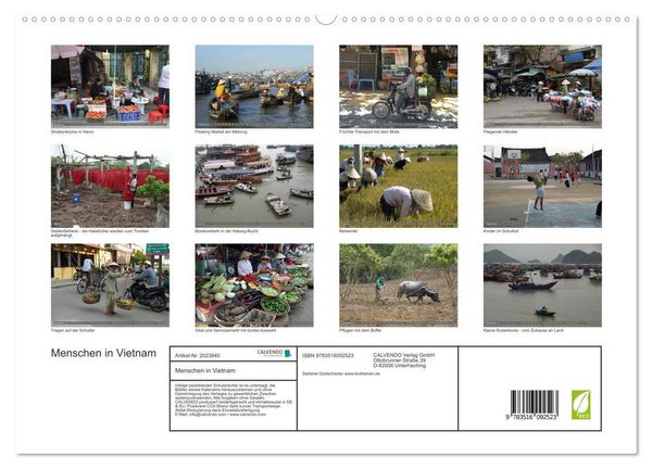 Produktbild: Menschen in Vietnam (hochwertiger Premium Wandkalender 2026 DIN A2 quer), Kunstdruck in Hochglanz