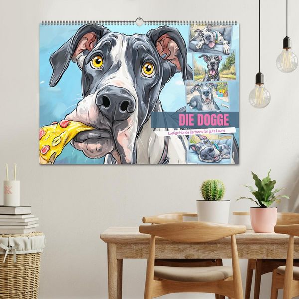 Produktbild: Die Dogge. Lustige Hunde Cartoons f&uuml;r gute Laune (Wandkalender 2026 DIN A2 quer), CALVENDO Monatskalender