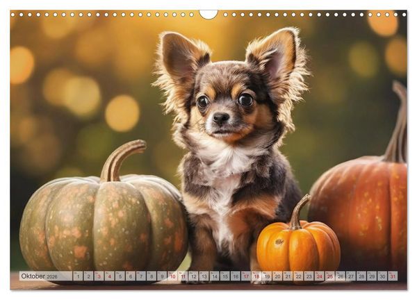 Produktbild: Chihuahuas - Kleine Hunde - gro&szlig;e Temperamentb&uuml;ndel (Wandkalender 2026 DIN A3 quer), CALVENDO Monatskalender