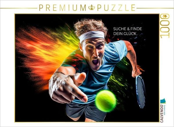 CALVENDO Puzzle Ein Motiv aus dem Kalender Tennis und Motivation | 1000 Teile Lege-Größe 64x48cm Foto-Puzzle für glückliche Stunden