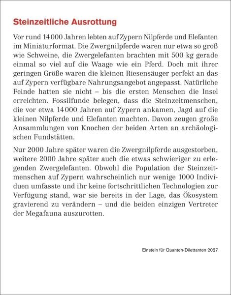 Produktbild: Einstein f&uuml;r Quanten-Dilettanten Tagesabrei&szlig;kalender 2027 - Ein vergn&uuml;glicher Crashkurs in Sachen Naturwissenschaften