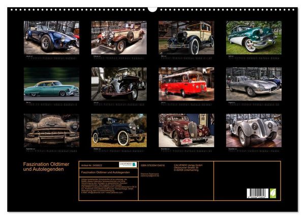 Produktbild: Faszination Oldtimer und Autolegenden (Wandkalender 2027 DIN A2 quer), CALVENDO Monatskalender