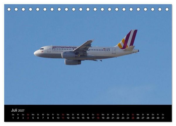 Produktbild: Deutsche Airlines (Tischkalender 2027 DIN A5 quer), CALVENDO Monatskalender