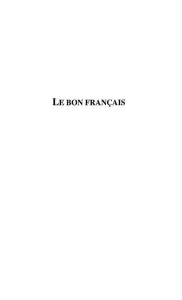 Produktbild: Le Bon Francais