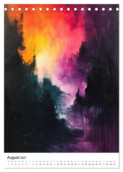 Produktbild: KI-Kunstwerke (Tischkalender 2027 DIN A5 hoch), CALVENDO Monatskalender