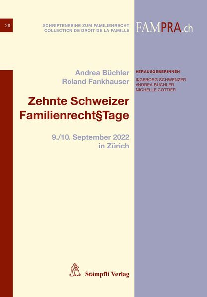 Produktbild: Zehnte Schweizer Familienrecht&sect;Tage