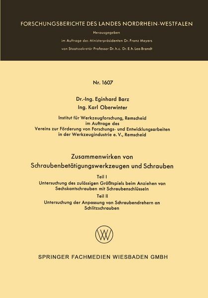 Produktbild: Zusammenwirken von Schraubenbet&auml;tigungswerkzeugen und Schrauben