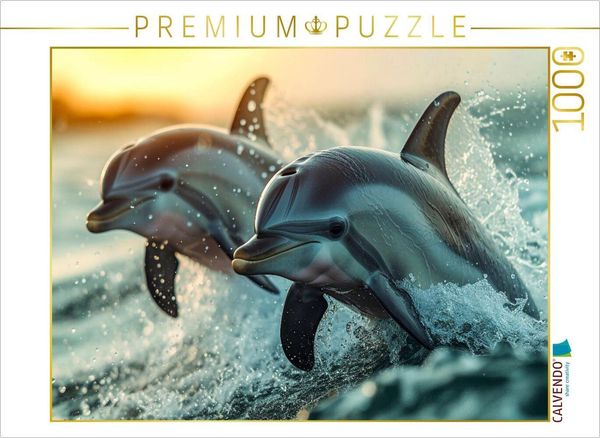 Produktbild: CALVENDO Puzzle Gemeinsam springen und platschen | 1000 Teile Lege-Gr&ouml;&szlig;e 64x48cm Foto-Puzzle f&uuml;r gl&uuml;ckliche Stunden