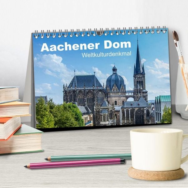Produktbild: Aachener Dom - Weltkulturdenkmal (Tischkalender 2026 DIN A5 quer), CALVENDO Monatskalender