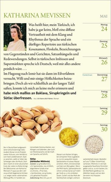 Produktbild: Sybil Gr&auml;fin Sch&ouml;nfeldts Literarischer K&uuml;chenkalender Wochenkalender 2027