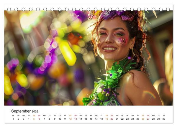 Produktbild: Karneval - sch&ouml;ne Momente weltweit (Tischkalender 2026 DIN A5 quer), CALVENDO Monatskalender