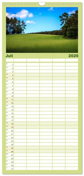 Produktbild: Familienplaner 2026 - Bezauberndes Usedom mit 5 Spalten (Wandkalender, 21 x 45 cm) CALVENDO