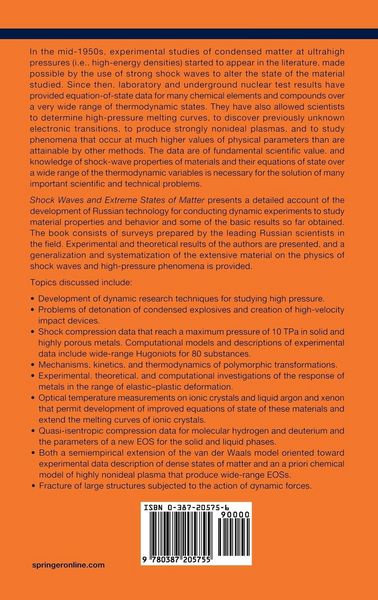 Produktbild: High-Pressure Shock Compression of Solids VII
