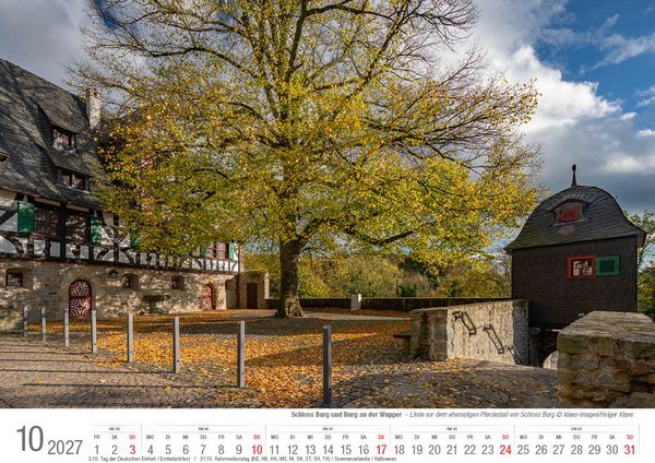 Produktbild: Schloss Burg und Burg an der Wupper 2027 Bildkalender A4 quer, spiralgebunden