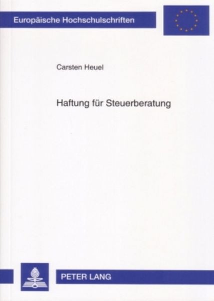 Produktbild: Haftung f&uuml;r Steuerberatung