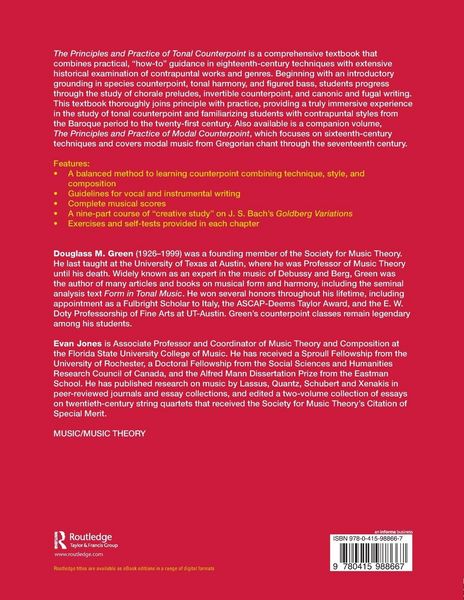 Produktbild: The Principles and Practice of Tonal Counterpoint