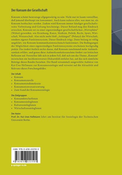 Produktbild: Der Konsum der Gesellschaft