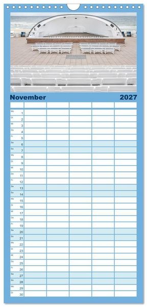 Produktbild: Familienplaner 2027 - Sylt s&uuml;chtig mit 5 Spalten (Wandkalender, 21 x 45 cm) CALVENDO