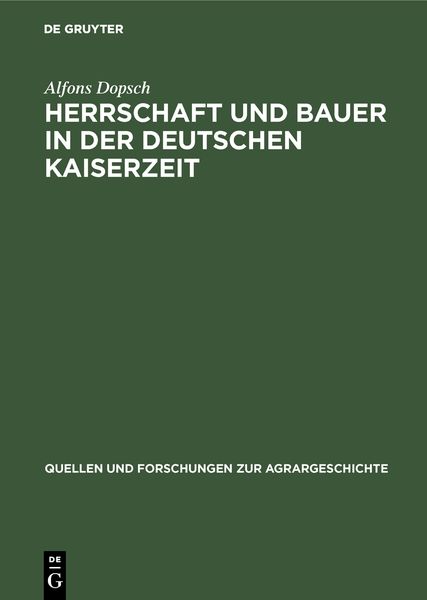 Produktbild: Herrschaft und Bauer in der deutschen Kaiserzeit