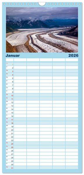 Produktbild: Familienplaner 2026 - Der Alaska Kalender mit 5 Spalten (Wandkalender, 21 x 45 cm) CALVENDO