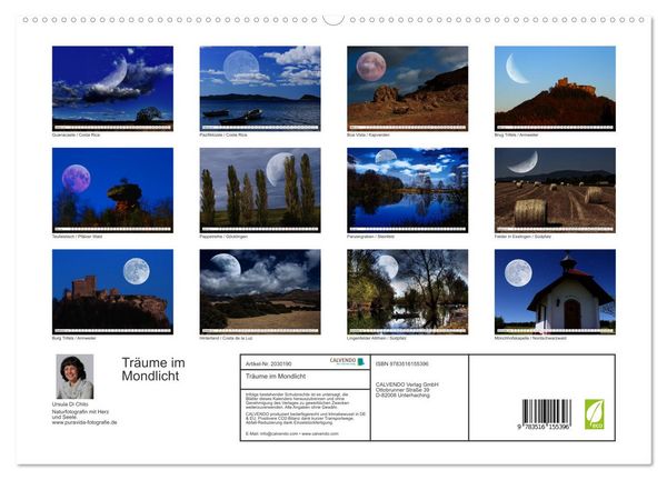 Produktbild: Tr&auml;ume im Mondlicht (hochwertiger Premium Wandkalender 2026 DIN A2 quer), Kunstdruck in Hochglanz